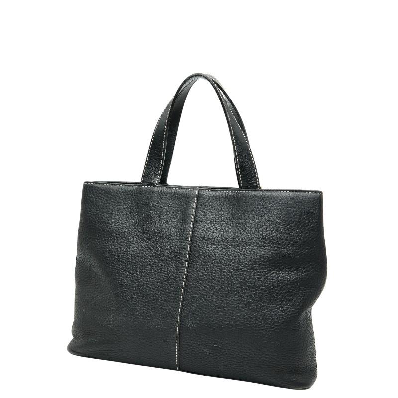 未使用級 BURBERRY バーバリー ハンドバッグ/本革レザー BURBERRY（バーバリー） トートバッグ ブラック レザー レディース