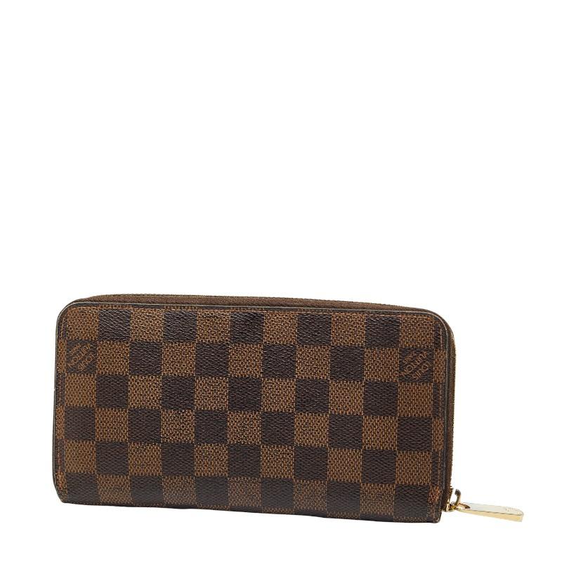 ルイ ヴィトン ダミエ ジッピーウォレット ラウンドファスナー 長財布 N60015 ブラウン PVC レディース LOUIS VUITTON 【中古】 LOUIS VUITTON（ルイ・ヴィトン） ルイ ヴィトン ダミエ ジッピー