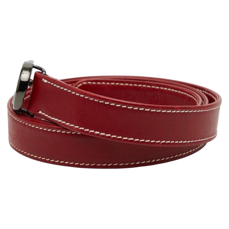 GUCCI（グッチ） ベルト サイズ：70 28 レッド レザー レディース