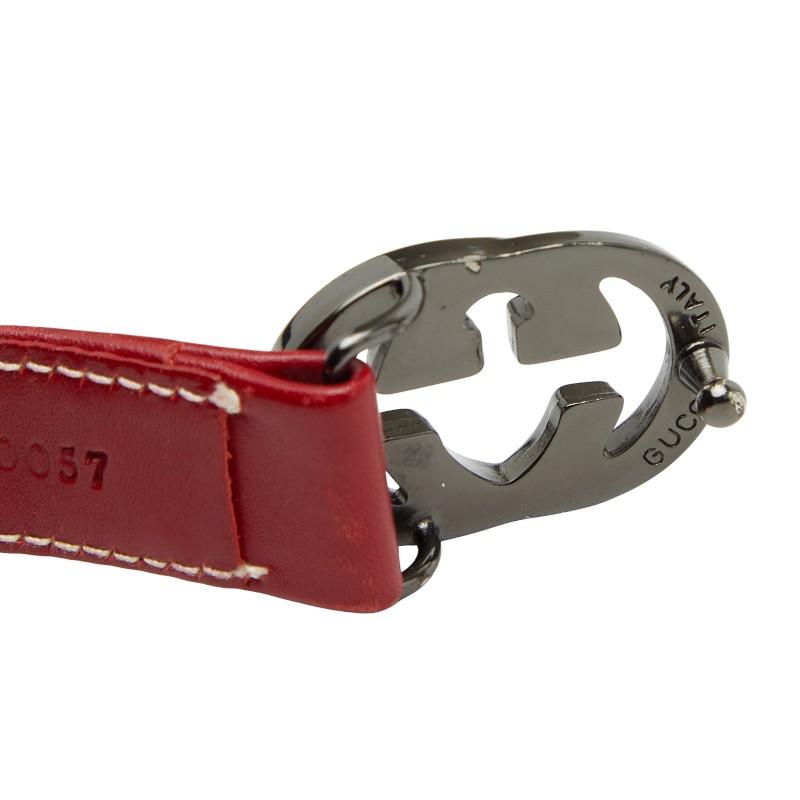 GUCCI（グッチ） ベルト サイズ：70 28 レッド レザー