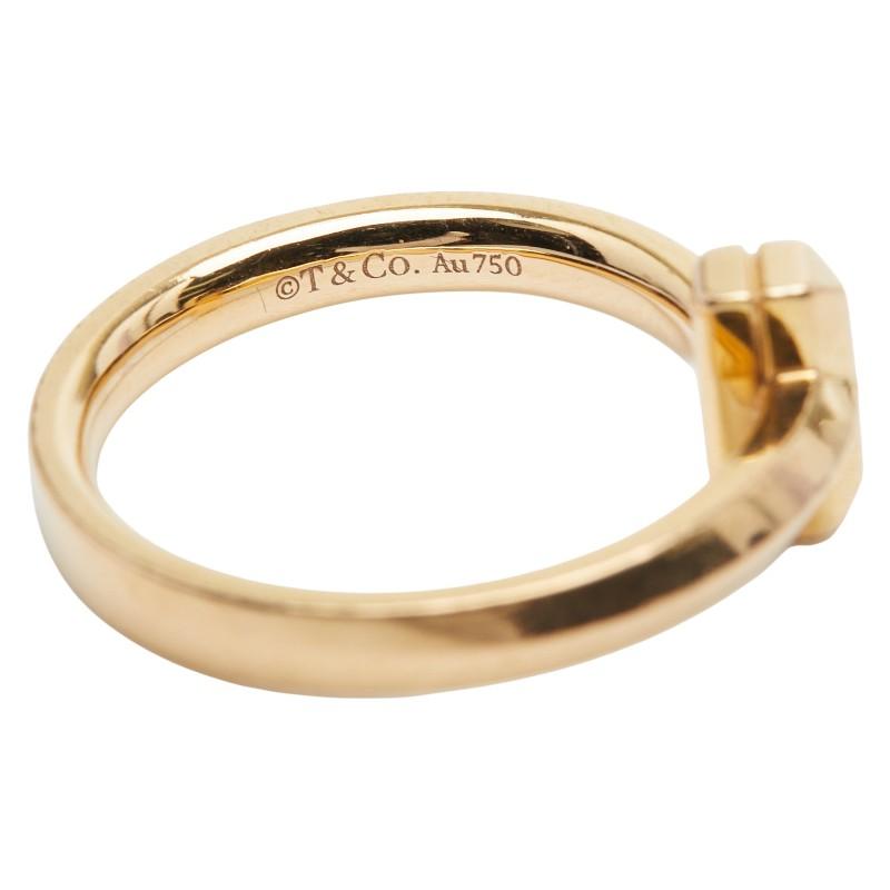 TIFFANY&CO. ティファニー Tワン リング K18×ダイヤモンド TIFFANY&Co.（ティファニー） Tワン ナロー ダイヤ リング 指輪 K18YG