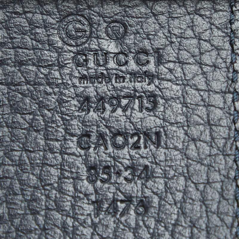 GUCCI（グッチ） ベルト 85/34 449715 ブラック レザー メンズ 【中古