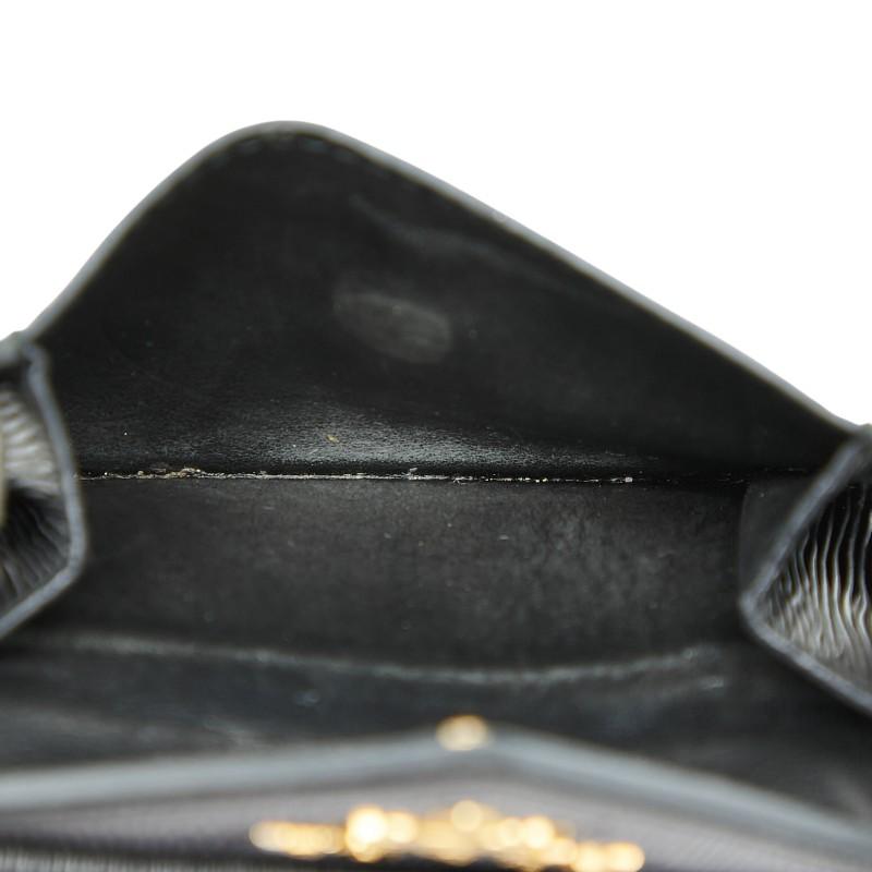 本物 プラダ PRADA レザー 三つ折り 折財布 コンパクトウォレット ブラック 財布 ウォレット 中古・ PRADA（プラダ） 財布 三つ折り ブラック 黒 ミニ財布 コンパクト