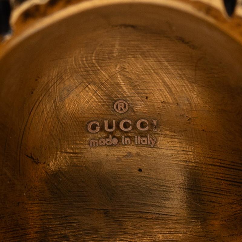 GUCCI（グッチ） ライオンヘッド リング 指輪 #23 ゴールド ブラック