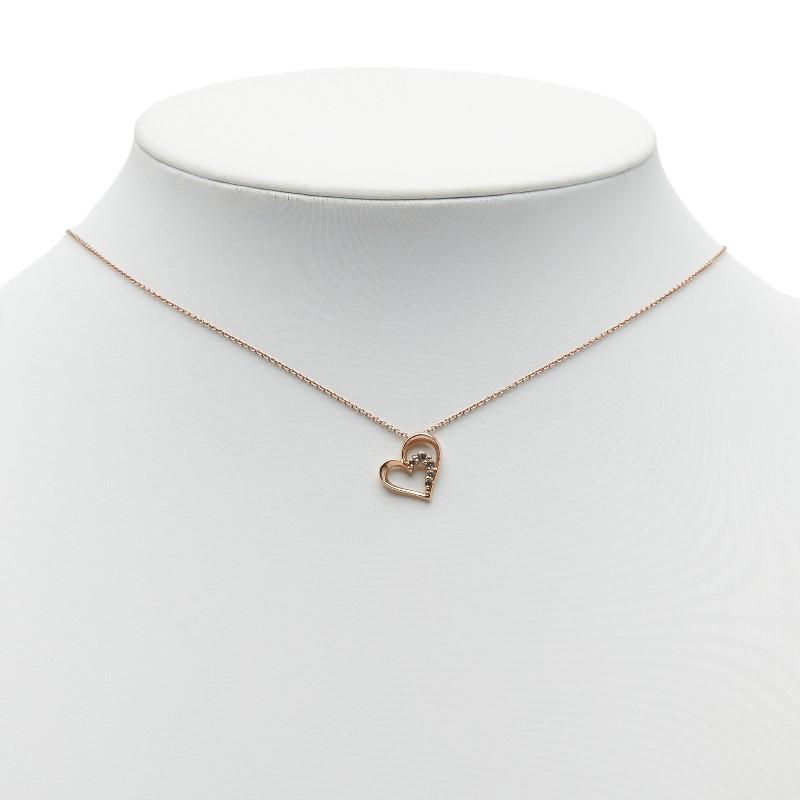 STAR JEWELRY K10PGハート型ネックレス STAR JEWELRY スタージュエリー 