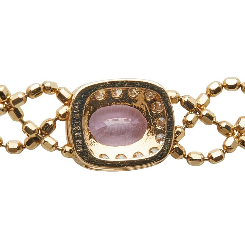 K18YG イエローゴールド サファイア0.25ct ダイヤ0.05ct ネックレス 