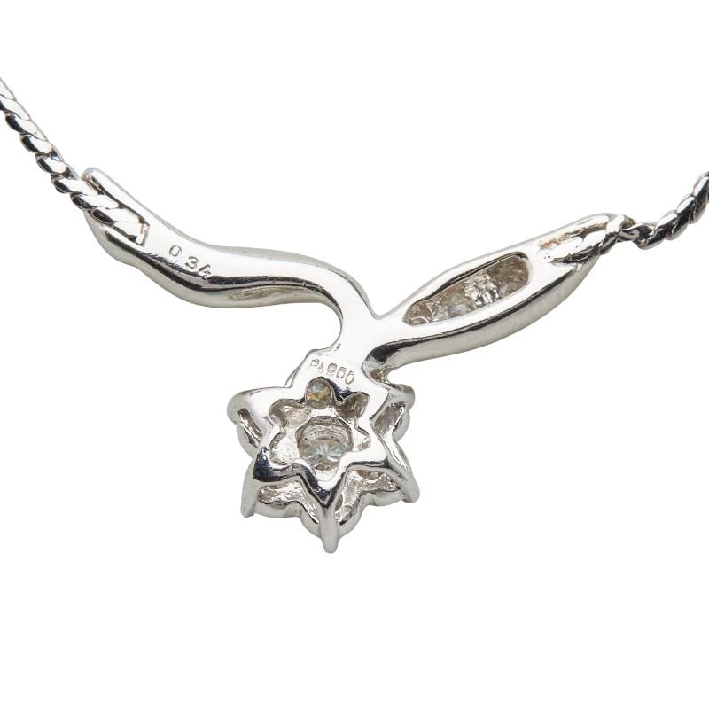 プラチナPT850 花モチーフ ネックレス 42cm 受注生産】高品質 プラチナネックレス 42cm PT850 プラチナ デザイン