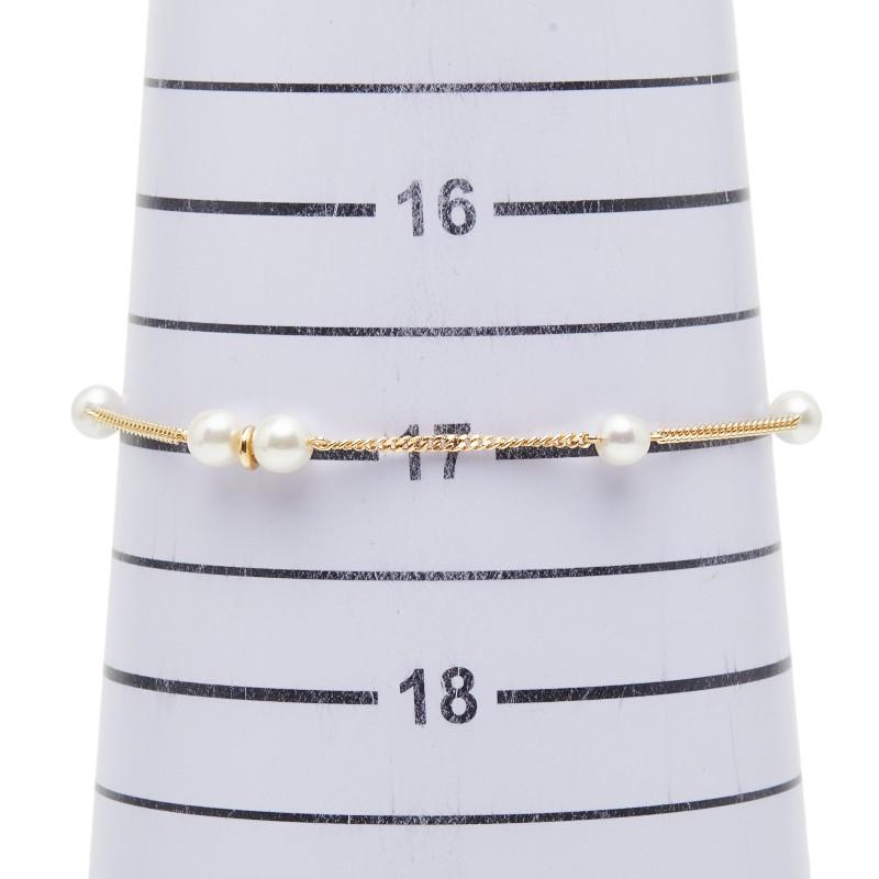 K18YG イエローゴールド パール4.5〜5mm パール ブレスレット