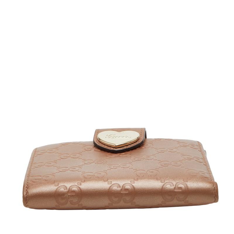 GUCCI（グッチ） グッチシマ ハート ロゴ 二つ折り財布 203549 4276