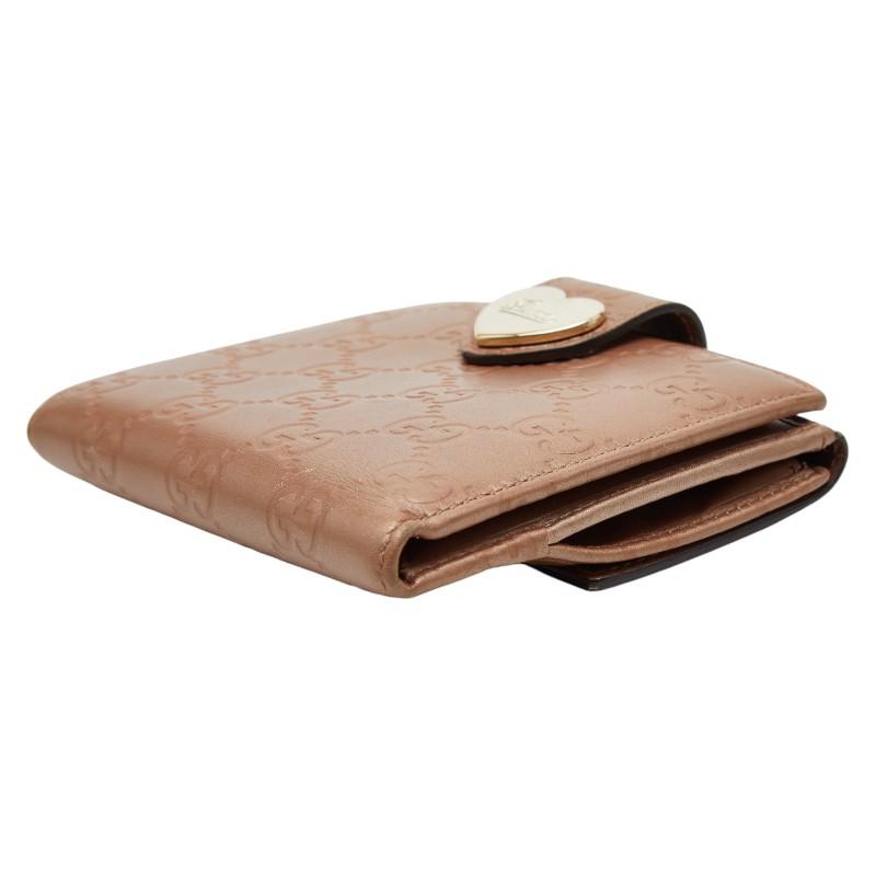 GUCCI（グッチ） グッチシマ ハート ロゴ 二つ折り財布 203549 4276