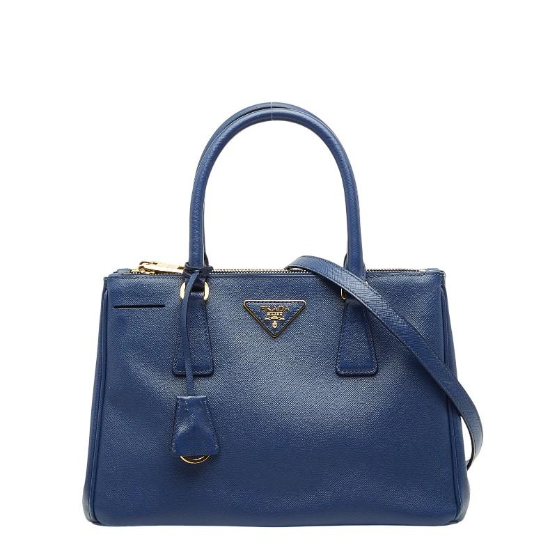 PRADA 三角ロゴ プラダ ミニ ハンドバッグ ワンハンドル ブルー 美品