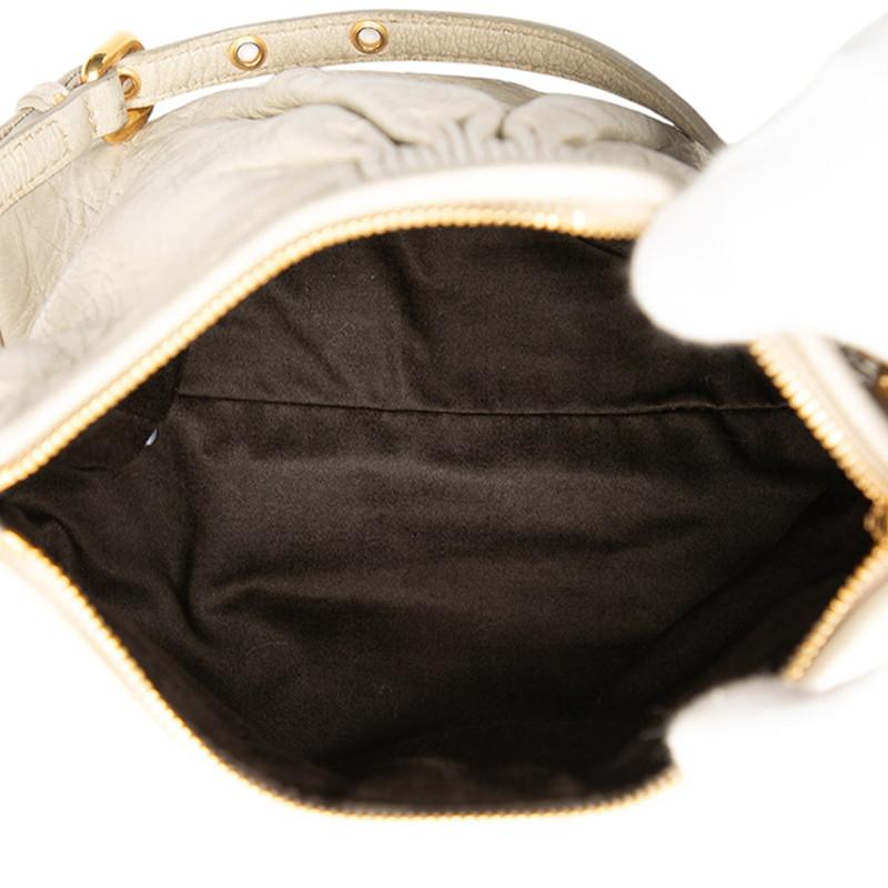 miu miu（ミュウミュウ） ハンドバッグ ベージュ レザー レディース