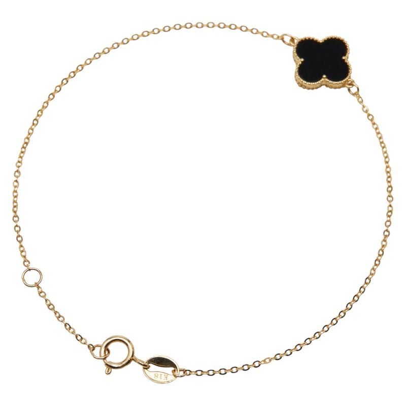 1/4限定値下げ◎クローバーモチーフ ブレスレット 天然石 k18 楽天市場