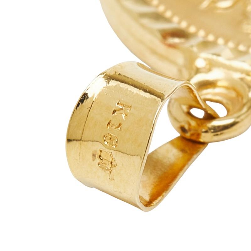 K18YG イエローゴールド 金貨モチーフ ペンダントトップ レディース