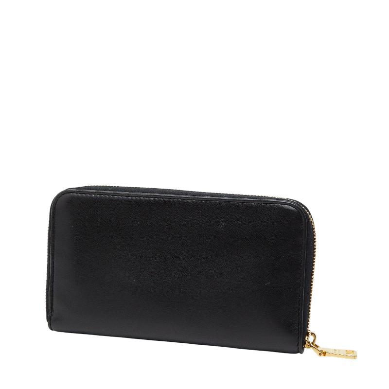 PRADA（プラダ） フラワー フラ ハワイ 長財布 ブラック レザー