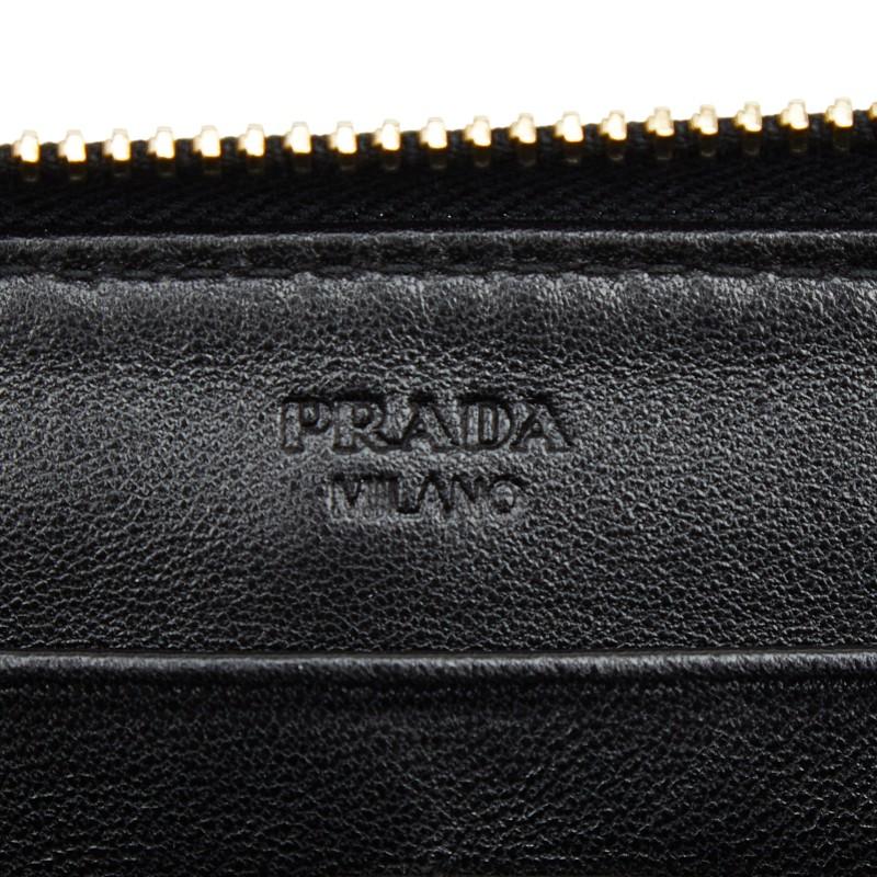 PRADA（プラダ） フラワー フラ ハワイ 長財布 ブラック レザー
