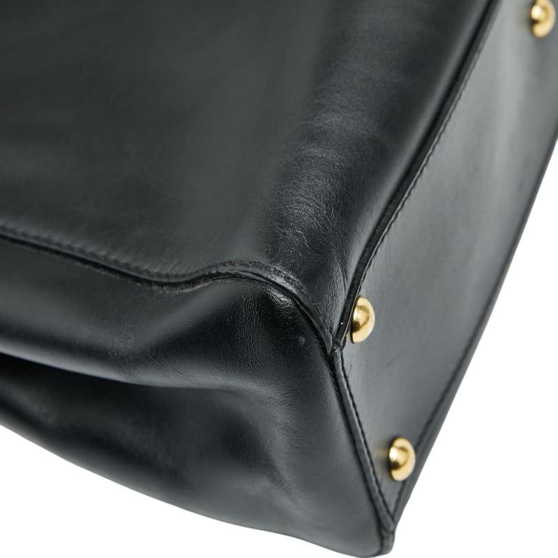 FENDI（フェンディ） ピーカブー ハンドバッグ ブラック レザー