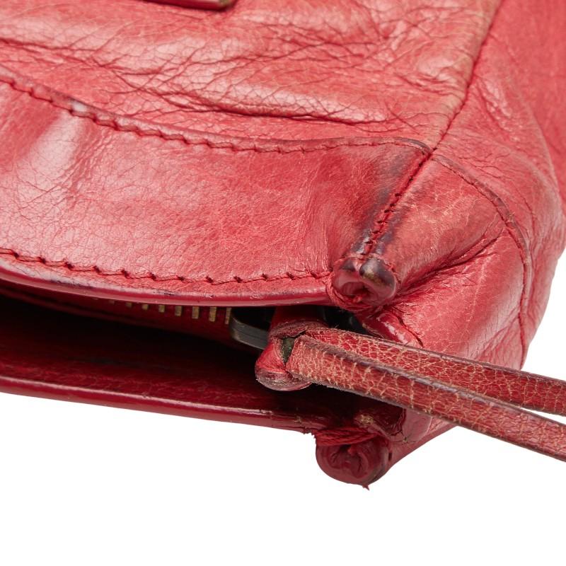 BALENCIAGA（バレンシアガ） ジャイアントヒップ ポーチ レッド レザー