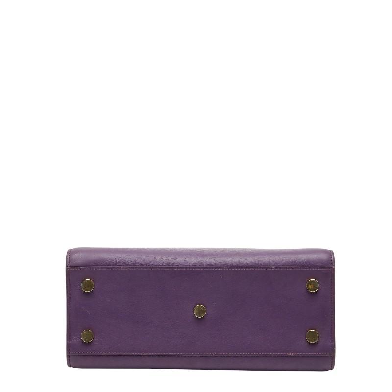 サンローラン サックドジュール ナノ ハンドバッグ ショルダーバッグ 2WAY パープル レザー レディース SAINT LAURENT 【中古】 ASUS（エイスース） サンローラン サックドジュール ナノ ハンドバッグ