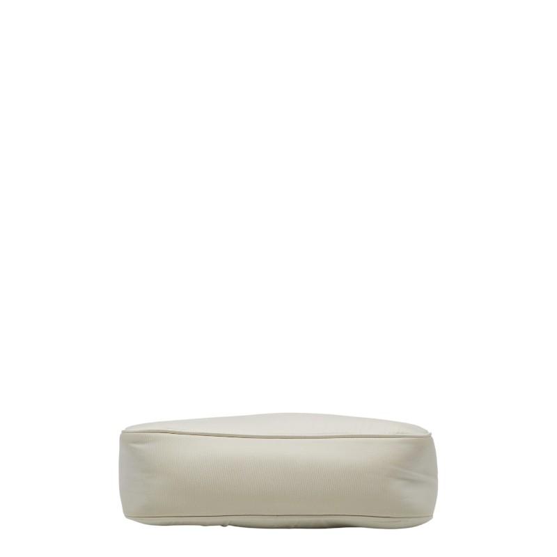 めるめるプラダ　ナイロン　三角ロゴ　ハンド　ショルダーバッグ　ホワイト PRADA プラダ ナイロン ショルダーバッグ トライアングルロゴ