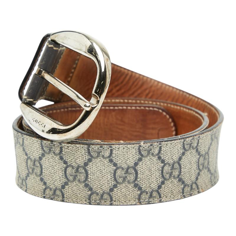 GUCCI（グッチ） GGスプリーム ベルト 80/32 246380 ベージュ ブラウン