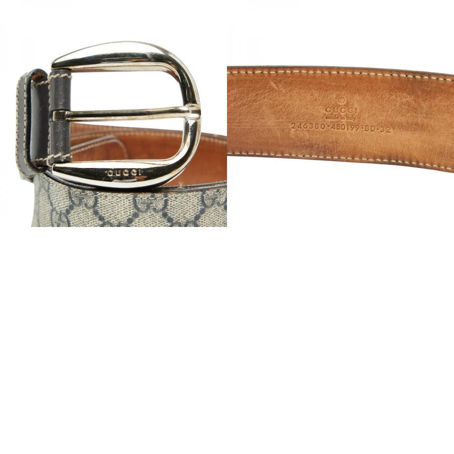 GUCCI（グッチ） GGスプリーム ベルト 80/32 246380 ベージュ ブラウン