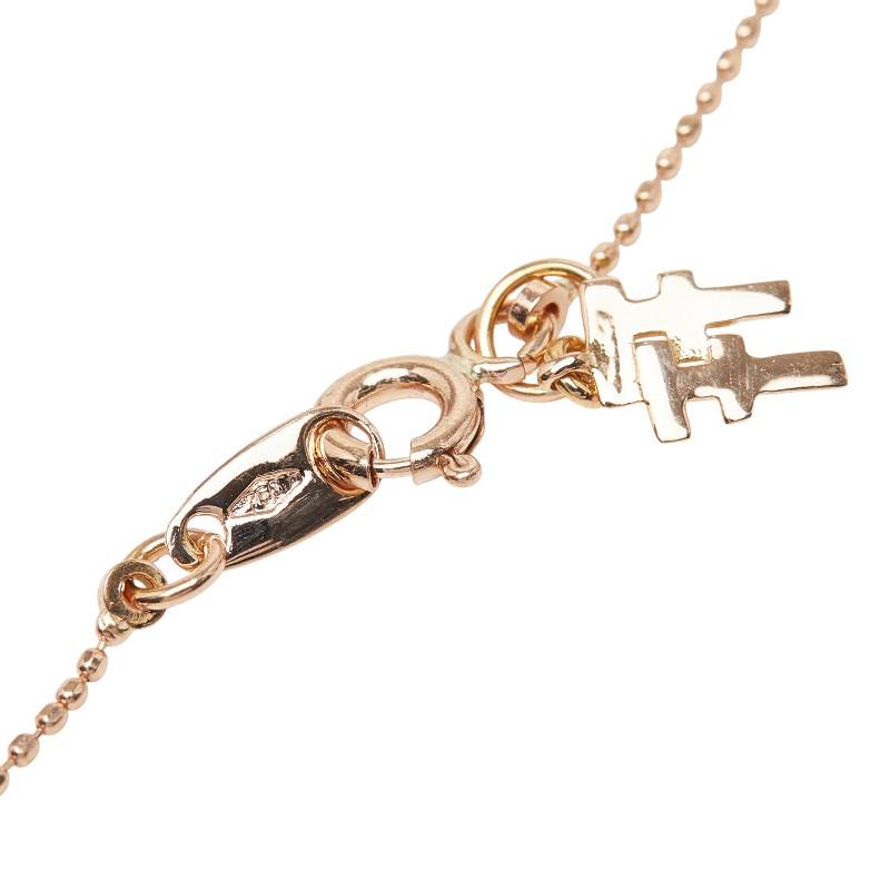 Folli Follie/フォリフォリ K18WG ダイヤクロスネックレス Folli Follie（フォリフォリ） K18PG ピンクゴールド ダイヤ0.11ct