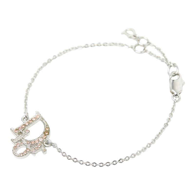 クリスチャンディオール DIORロゴ メタル ラインストーン ブレスレット クリスチャンディオール DIORロゴ メタル ラインストーン ブレスレット