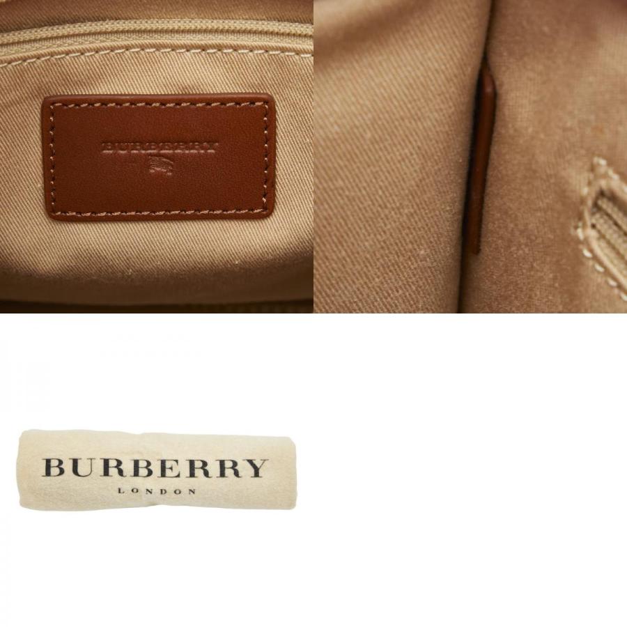 BURBERRY（バーバリー） トートバッグ ハンドバッグ レッド ブラウン