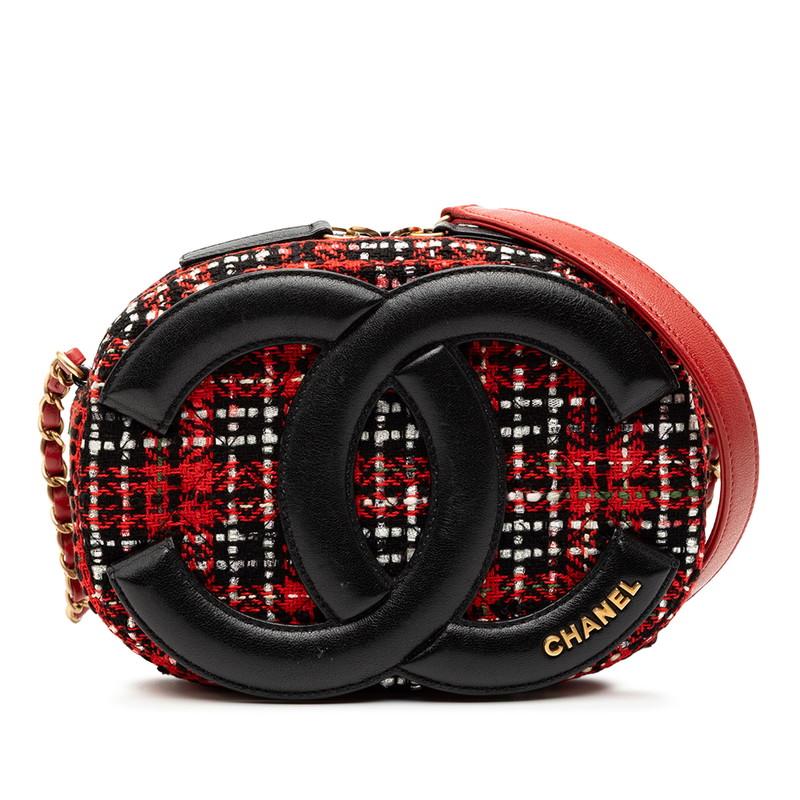 【美品・鑑定済み】CHANEL ウエストポーチ　ココマーク　チェーン　レッド CHANEL（シャネル） ココマーク チェーン ショルダーバッグ レッド