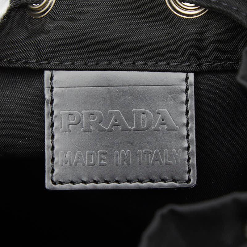 専用品‼️PRADA プラダ　ミニポーチ　三角ロゴプレート　ナイロン　レザー PRADA（プラダ） 極 美品 三角ロゴ プレート 金具 テスート ナイロン