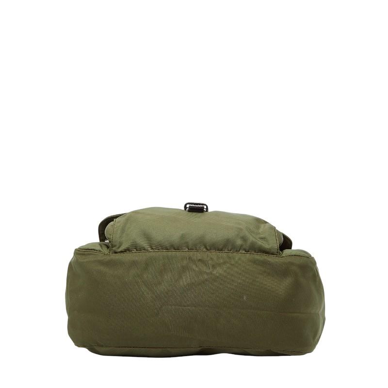 PRADA プラダ ナイロン レザー ショルダーバッグ カーキ 三角ロゴ PRADA（プラダ） 三角ロゴプレート 斜め掛け ショルダーバッグ BT8994