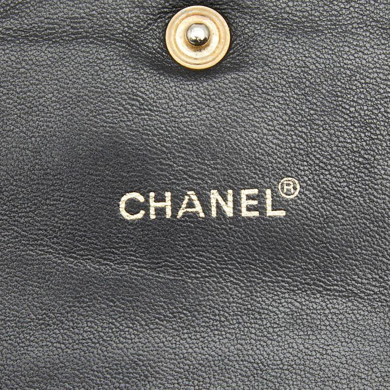 CHANEL（シャネル） ココマーク 三つ折り財布 ブラック キャビアスキン