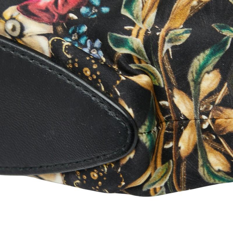 アレキサンダーマックイーン フラワー クラッチバッグ ブラック マルチ