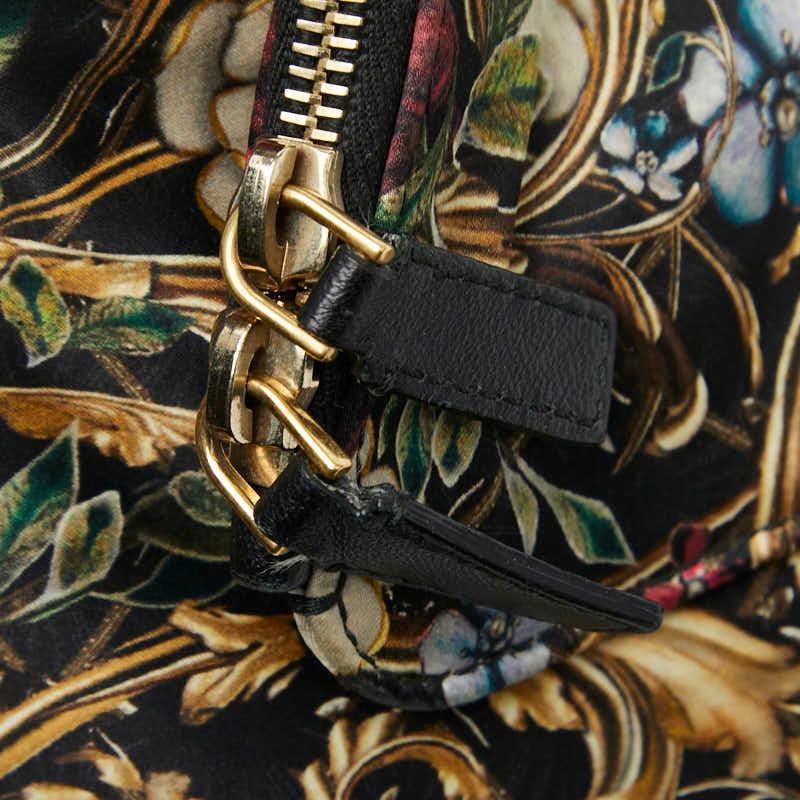 アレキサンダーマックイーン フラワー クラッチバッグ ブラック マルチ