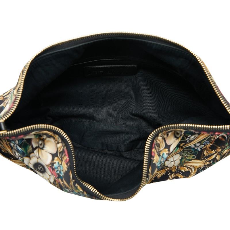 アレキサンダーマックイーン フラワー クラッチバッグ ブラック マルチ