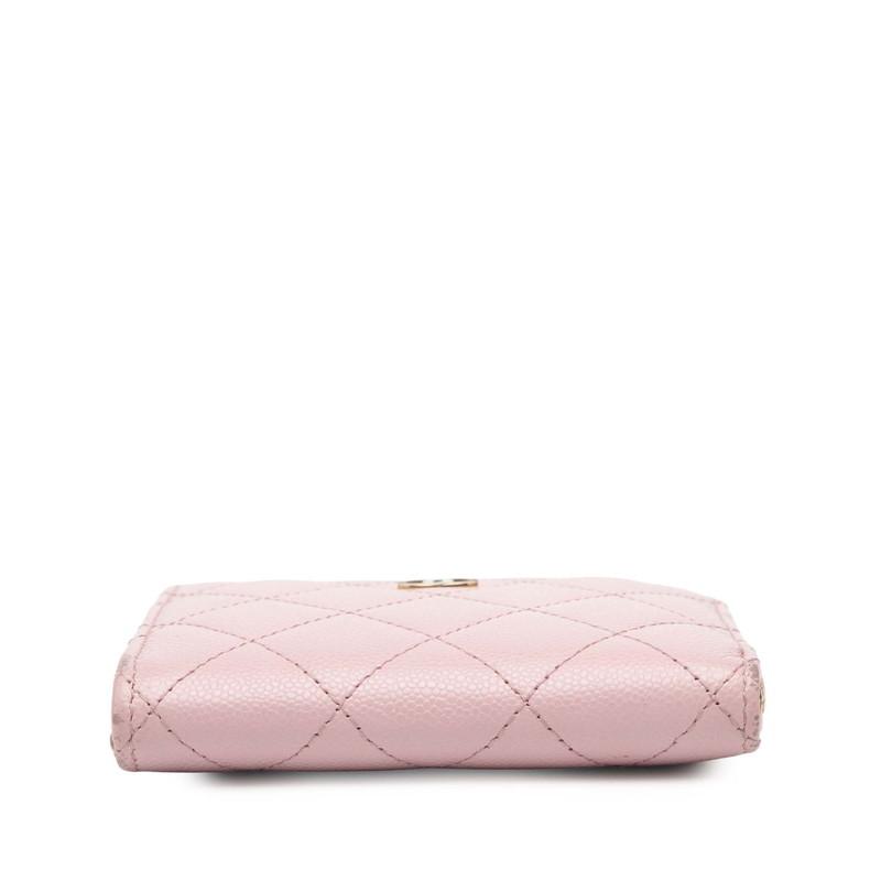 CHANEL（シャネル） マトラッセ ココマーク 二つ折り財布 ピンク
