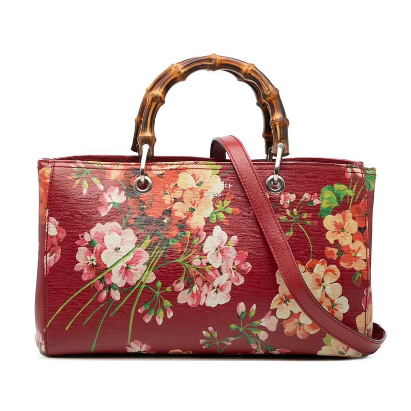 【良品】GUCCI グッチ 2WAY ハンドバッグ ショルダーバッグ バンブー GUCCI（グッチ） バンブー フラワー 花 ハンドバッグ ショルダーバッグ