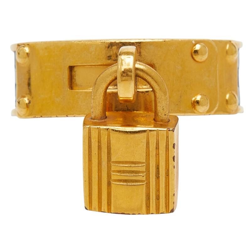 HERMES（エルメス） ケリー カデナ モチーフ スカーフリング ゴールド