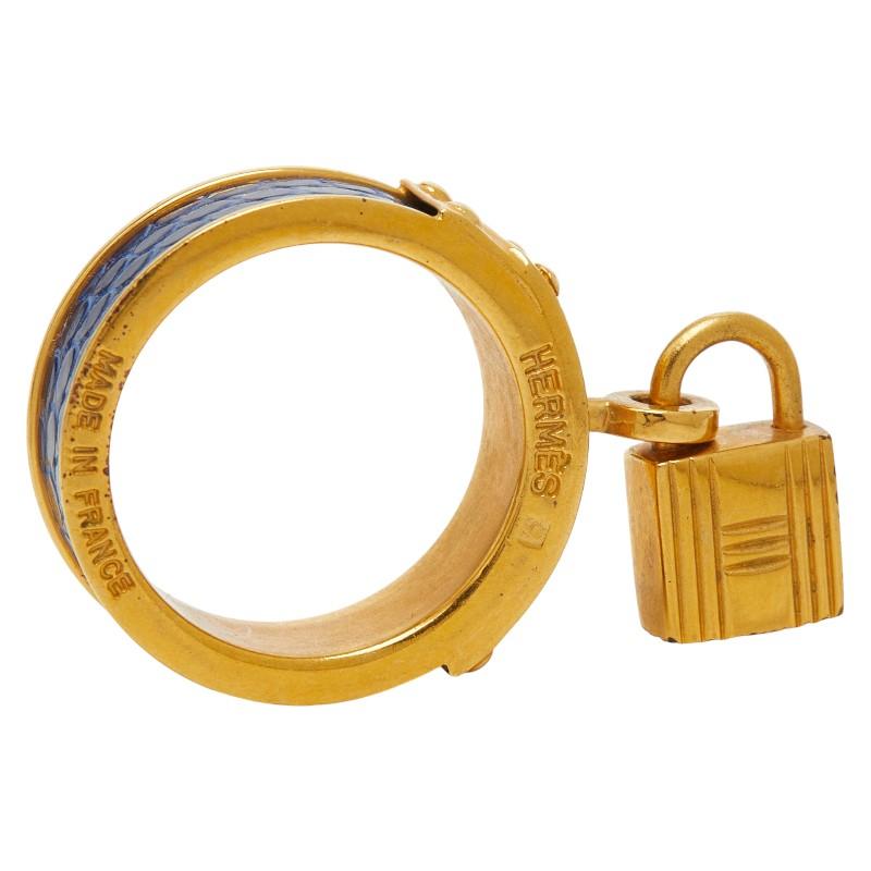 HERMES（エルメス） ケリー カデナ モチーフ スカーフリング ゴールド