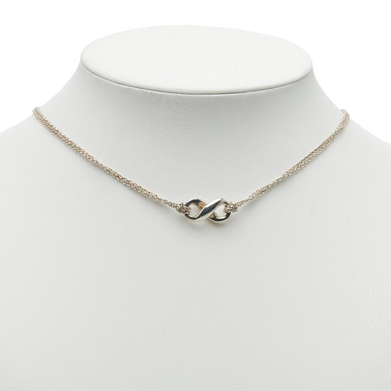 【美品】TIFFANY&Co. インフィニティネックレス シルバー SV925 TIFFANY&Co.（ティファニー） インフィニティ ネックレス ダブル