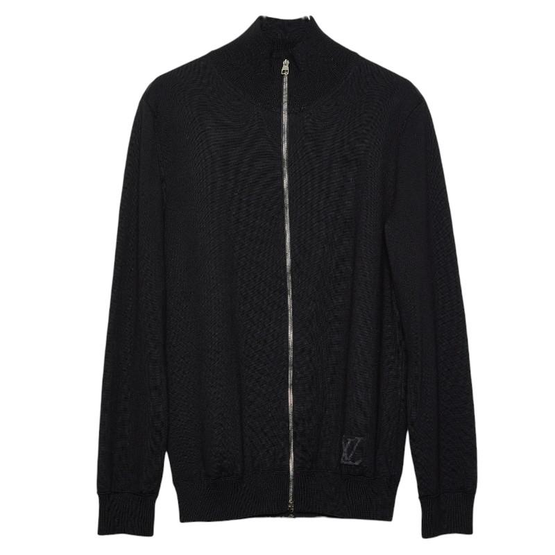 ルイ ヴィトン ドライバーズニット ジップアップニット サイズ：S ブラック ウール シルク カシミヤ メンズ LOUIS VUITTON 【中古】 LOUIS VUITTON（ルイ・ヴィトン） ルイ ヴィトン ドライバーズニット