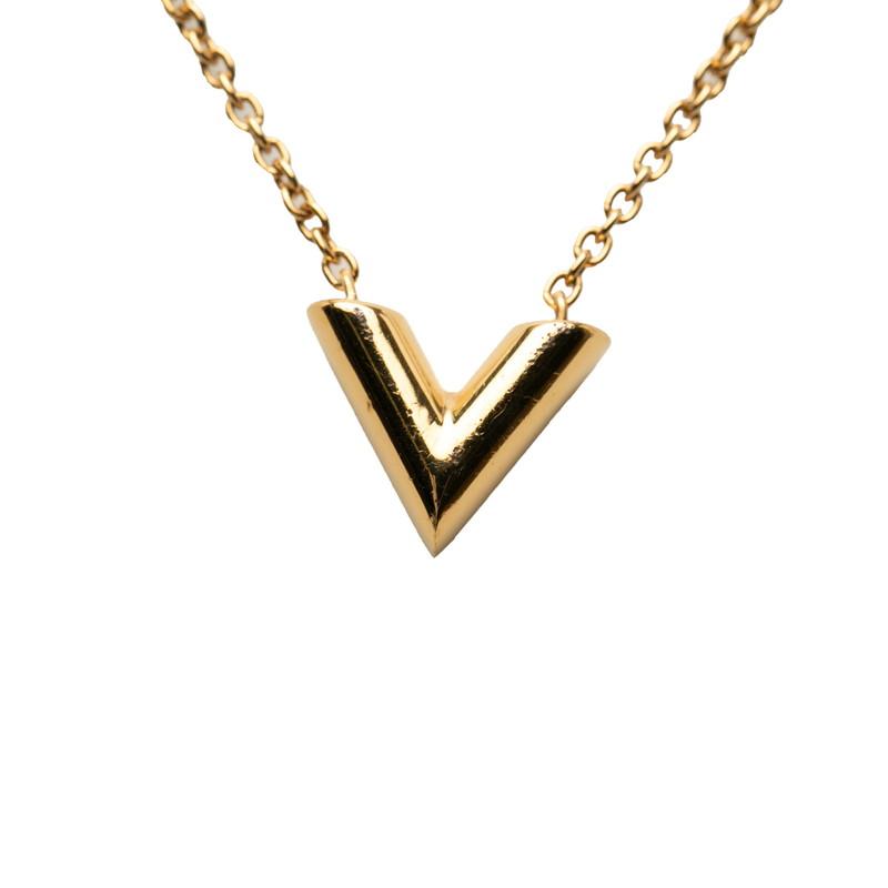 LOUIS VUITTON V字型金色メッキネックレス M61083 LOUIS VUITTON（ルイ・ヴィトン） ルイ ヴィトン エセンシャルV