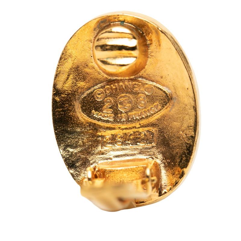 CHANEL（シャネル） ココマーク オーバル イヤリング ゴールド メッキ 