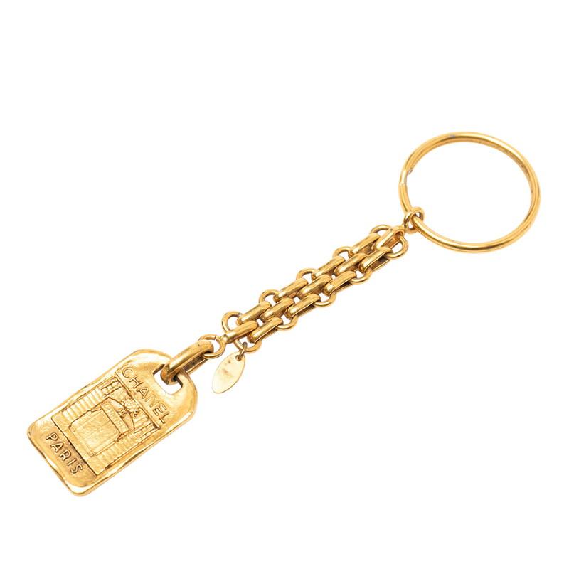 CHANEL ゴールド ロゴチャーム キーリング　キーホルダー　チャーム 希少 CHANEL シャネル キーリング キーホルダー チャーム ゴールド