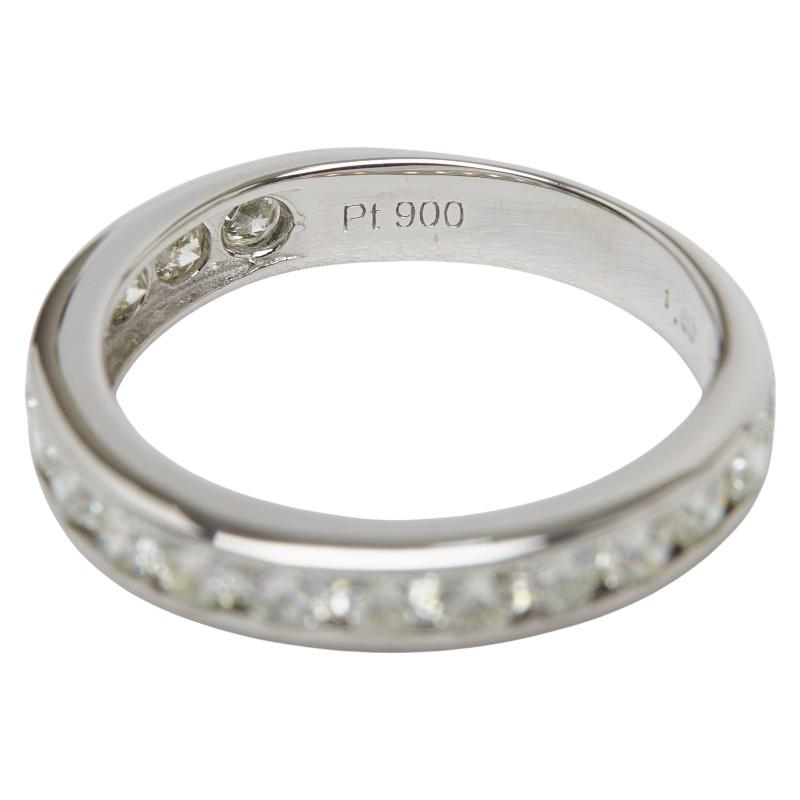 Pt900 プラチナ ダイヤ1.00ct ハーフエタニティ リング 指輪 