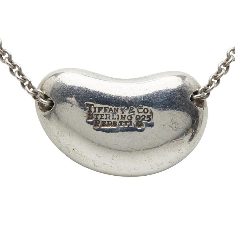 (新品) Tiffany & Co. シルバー ビーン型ネックレス Ag925 Tiffany＆co ティファニー ビーンズ 豆モチーフ ペンダント シルバー