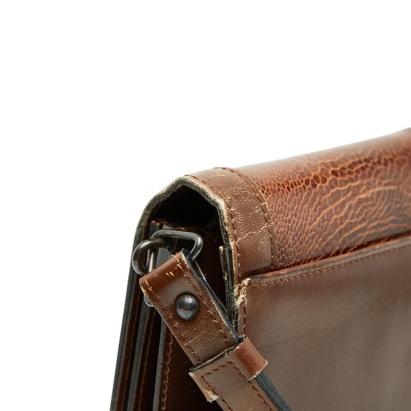 ASUS（エイスース） サンローラン ロゴ リザード型押し ハンドバッグ  