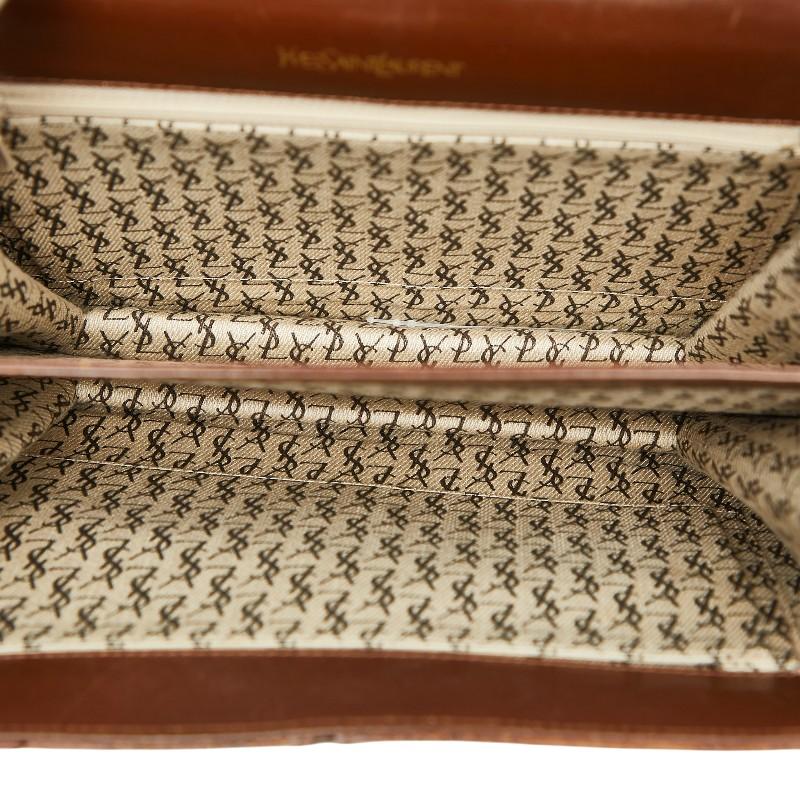 ASUS（エイスース） サンローラン ロゴ リザード型押し ハンドバッグ  