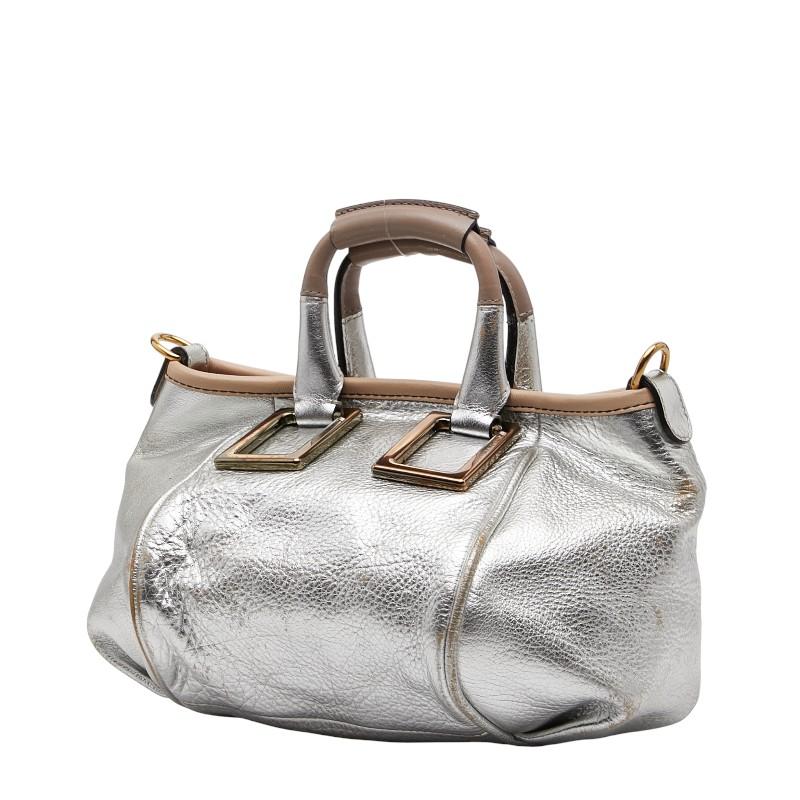 Chloe（クロエ） エテル ハンドバッグ ショルダーバッグ 2WAY シルバー